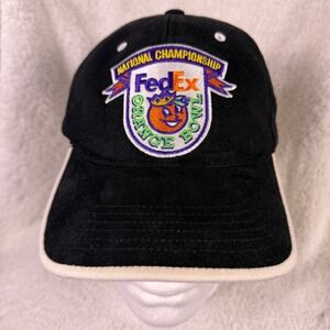 Rare Mens Hat 2001 Orange Bowl Fedex Cap Black Logos College Football